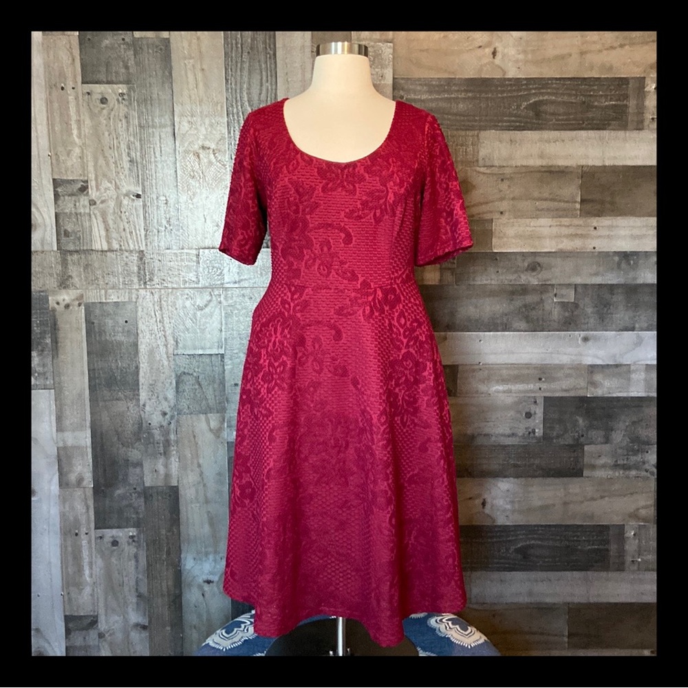 Adrianna Papell floral lace midi dress size 18 semi formal event party spring